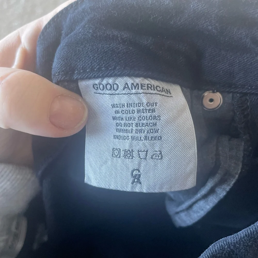 Good‎ American Good Legs black high waist skinny jeans. Women size 00/24